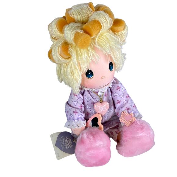 VTG 1984 Precious Moments Sylvie 15” Doll w/ Curler Mirror Locket & Applause Tag - Picture 4 of 9